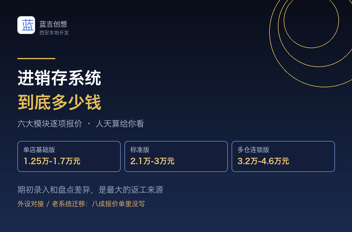 西安进销存系统开发要多少钱